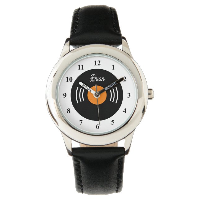 Montre enfant personnalisée avec cadran de disque  (devant)