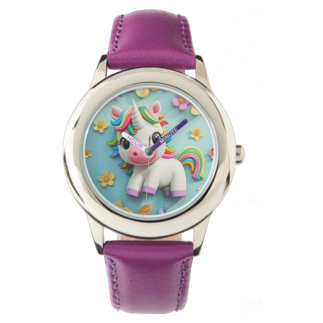 Montre enfant Unicorne 3D (devant)