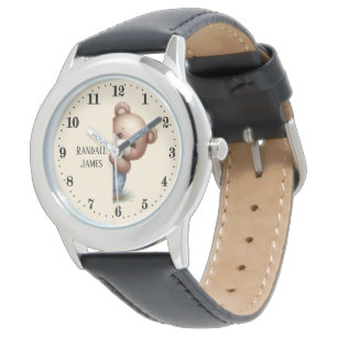 Montre Enfants cool unisex peeeen ours ajouter le nom