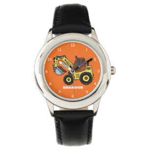 Montre Enfants garçons Construction Digger Excavateur Nom