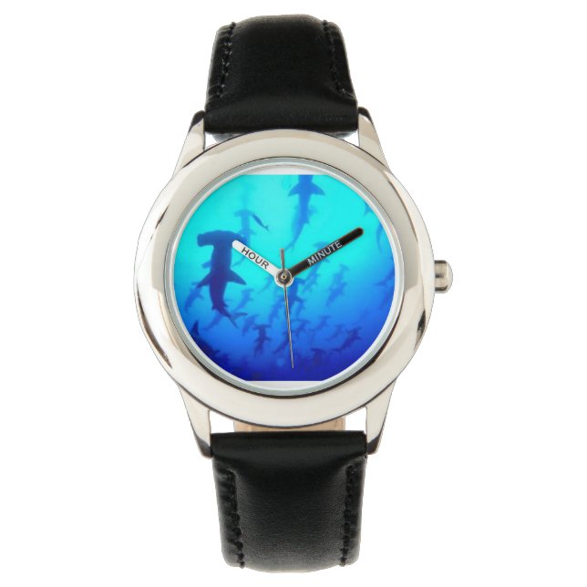 Montre Enfants Hammerhead requins nager Black Watch (devant)