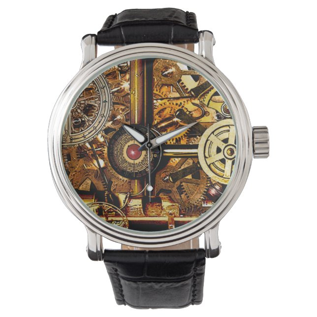 Montre Engrenages horlogers de style Steam Punk (devant)