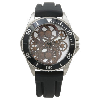 Montre Engrenages métalliques Rusty Steampunk