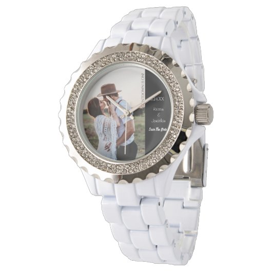 Montre Enregistrer la date Unique Moderne Funny Mariage P (Incliné)