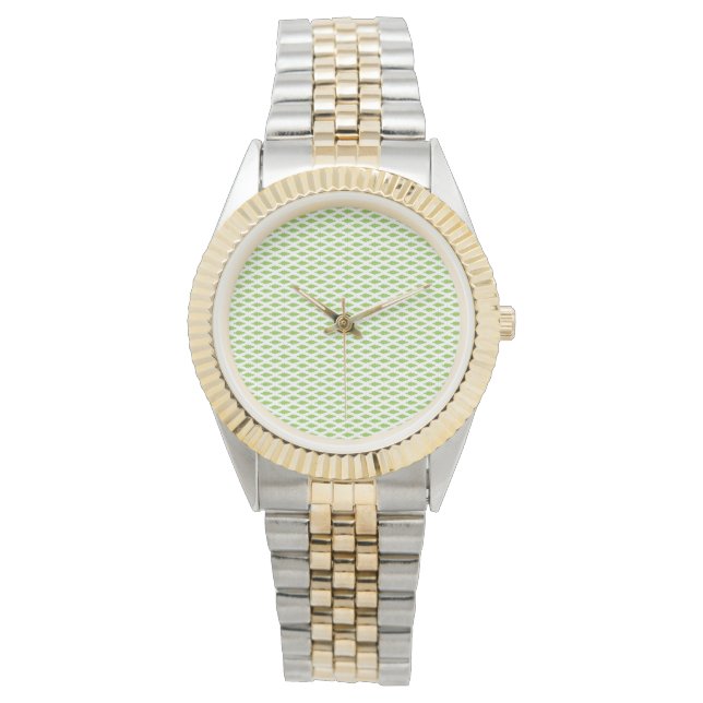 Montre Ensemble de dossiers verts botaniques (devant)