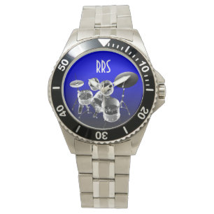 Montre Ensemble de tambour Monogramme personnalisé Monogr