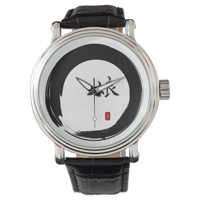 Montre Enso Circle et Kanji Calligraphie pour fille (devant)