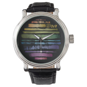 Montre Equality Love Rainbow Brush Strokes LGBTQ ID656
