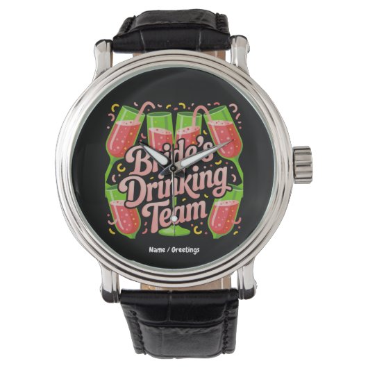 Montre Équipe de boisson de la mariée Design pour enterre (devant)