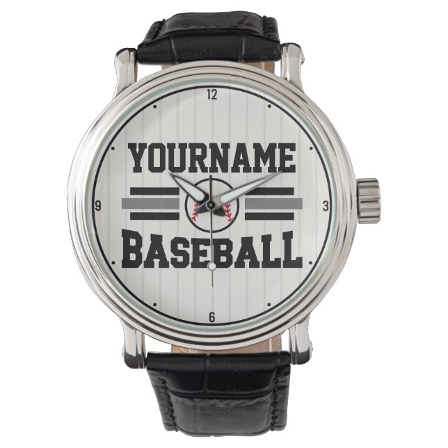 Montre Équipe de joueurs de baseball rétro personnalisés  (devant)