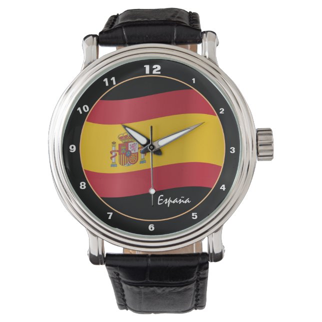 Montre España Heure & Drapeau espagnol / Espagne (devant)