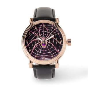 Montre ESPRIT ET WEB Pink violet Améthyste Gems, Noir