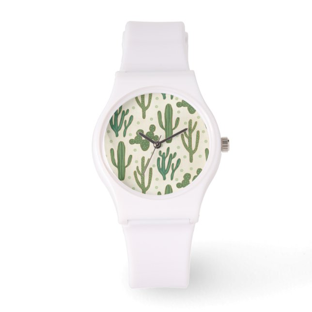 Montre Étape Geo Sud-Ouest | Motif de Cactus du désert (Recto)