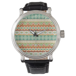 Montre Étape Geo Sud-Ouest Motif tribal aquarelle