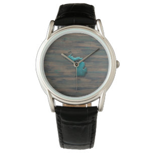 Montre État du Michigan Turquoise