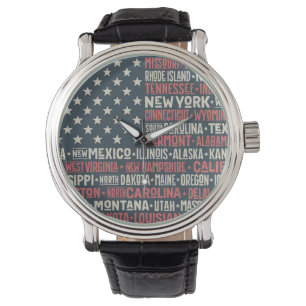 Montre États-Unis d'Amérique États et capitales