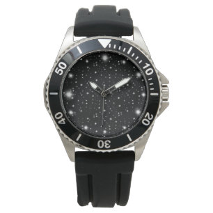 Montre Étincelles de lumière noir et blanc