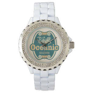 Montre étiquette Rétro-dénommé de fruits de mer de si