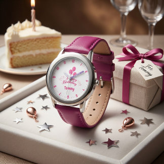 Montre Étoile de ballon festive pour l'anniversaire des e