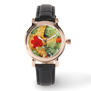 Montre Étoile de mer rouge et jaune