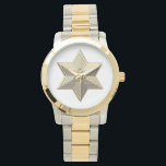 Montre Étoile d'or de David<br><div class="desc">Golden Star of David N'hésitez pas à ajouter vos propres mots et/ou photos à cet article via les grands outils de personnalisation de Zazzle. Cette conception est également disponible sur des dizaines d'autres produits. Merci de vous être arrêté ! Que Dieu vous bénisse !</div>