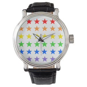 Montre étoiles arc-en-ciel 