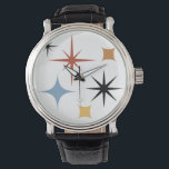 Montre Étoiles rétro Vintages du milieu du siècle Abstrai<br><div class="desc">Stars Vintages du milieu du siècle Art Abstrait</div>