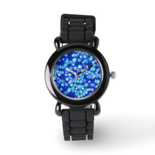 Montre Étoiles, tons bleu pâle contre bleu foncé