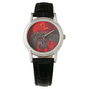 Montre Étonnerie rouge vif