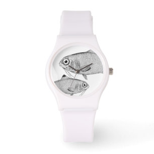 Montre Étrange dessin de poisson vintage