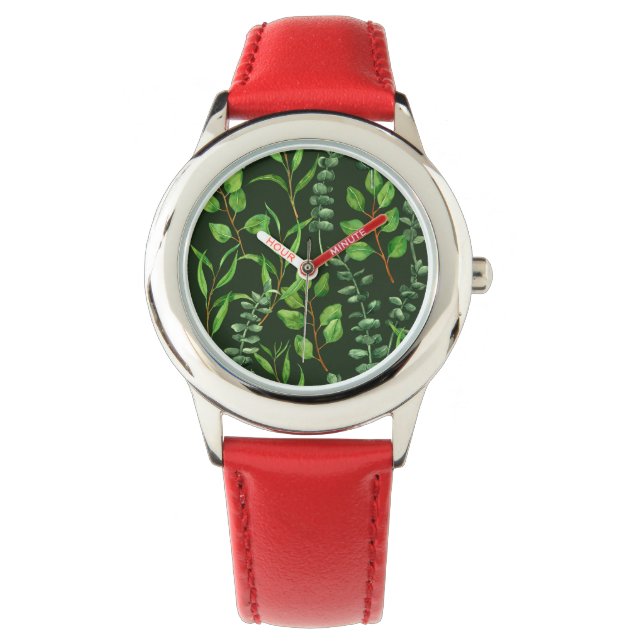 Montre Eucalyptus vert foncé (devant)