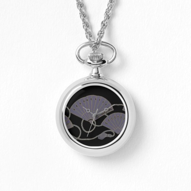 Montre Éventail Violet Élégant (Recto)