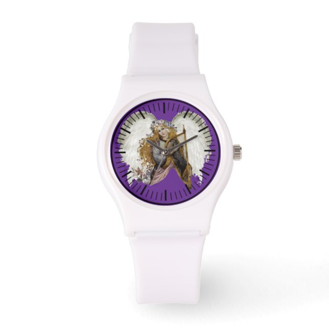 Montre eWatch Ange avec Harpe (Recto)