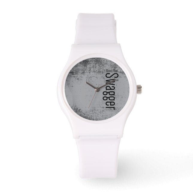 Montre eWatch sporty white silicone band (Recto)