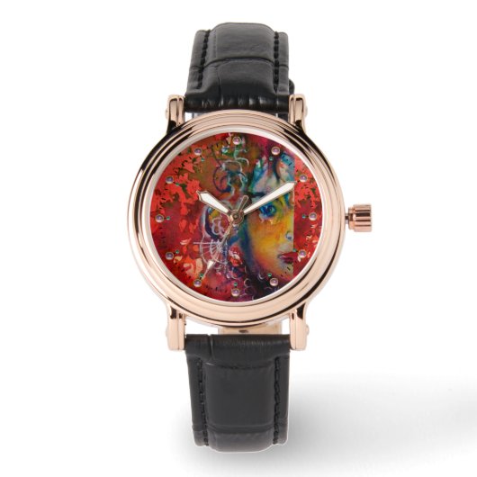 Montre EXCALIBUR, Dame De L'Épée Imaginaire Rouge (Recto)