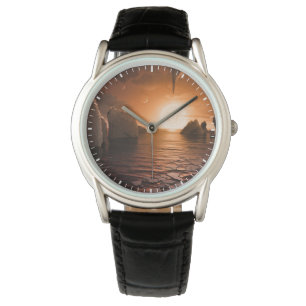 Montre Exoplanet Trappist-1f De Son Côté Nocturne Icy.