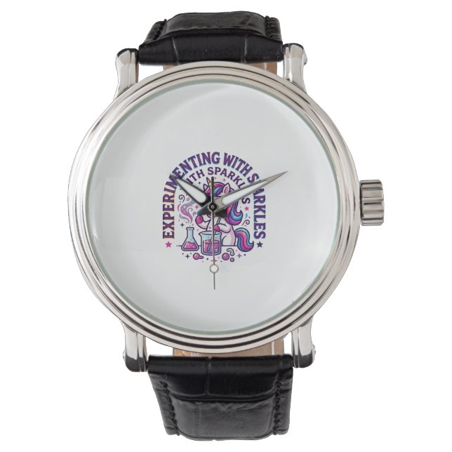 Montre Expérience de licorne avec publicité coupée en sci (devant)