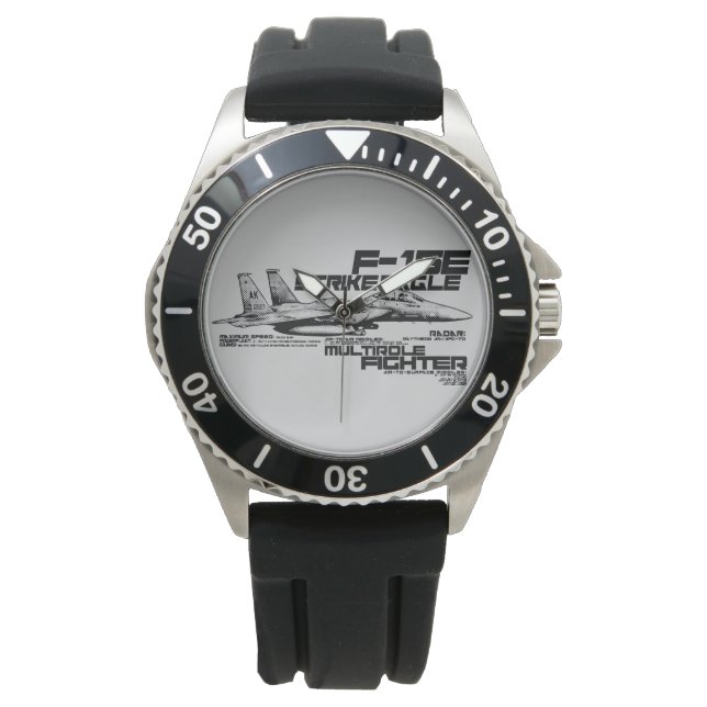 Montre F-15E Strike Eagle Crown Protector Black Rubber (devant)