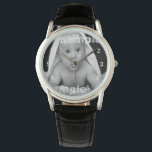 Montre Face à l'horloge blanche Photo personnalisée L'un<br><div class="desc">visage horloge blanche idéal pour les photos plus foncées - montre poignet individuel .. nombreux styles et couleurs à choisir parmi .. personnalisez avec votre propre image / photo pour la faire à vous .. avec des chiffres .. montres de Ricaso</div>