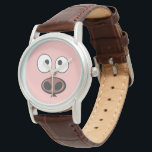 Montre Face de porc mignonne<br><div class="desc">Joli visage de cochon de dessin animé.</div>