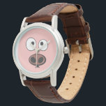 Montre Face de porc mignonne<br><div class="desc">Joli visage de cochon de dessin animé.</div>