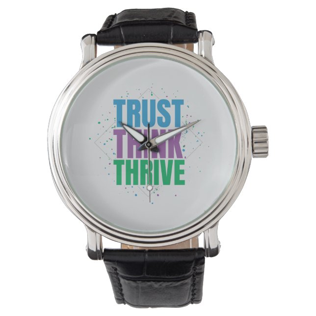 Montre Faire Confiance Penser Prospérer – Conception de C (devant)