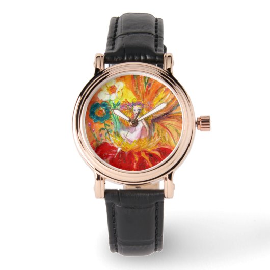 Montre FAIRY DES FLEURS, Jaune Rouge (Recto)