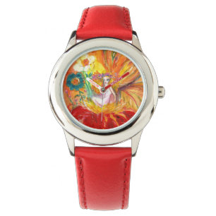 Montre FAIRY DES FLEURS, Jaune Rouge
