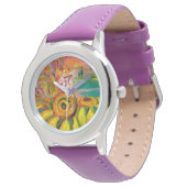 Montre FAIRY OF THE SUNFLOWERS.Pink Fuchsia (Incliné)