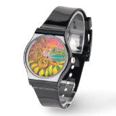 Montre FAIRY OF THE SUNFLOWERS.Pink Fuchsia (Angle)