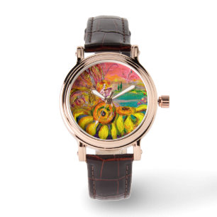 Montre FAIRY OF THE SUNFLOWERS.Pink Fuchsia