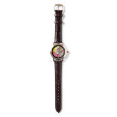 MONTRE FAIRY TITANIA ASSIS SUR UNE FLEURS ROUGE (Sangle)
