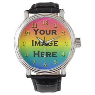 Montre faite sur commande avec les nombres jaunes