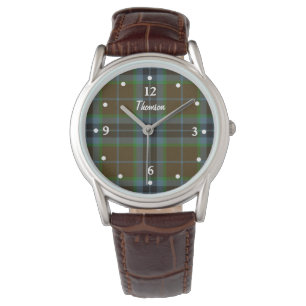 Montre faite sur commande faite face de plaid de